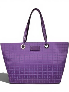 Kate Spade New York Purple Dot Print Large Tote Bag